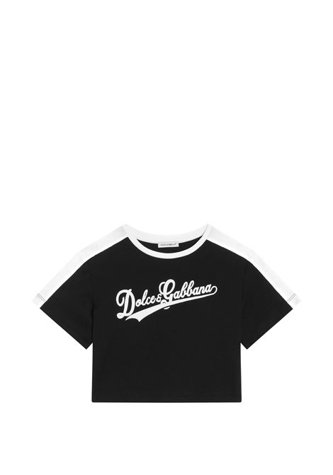 T-shirt crop DOLCE & GABBANA KIDS | L5JTQG G7PWIN0000